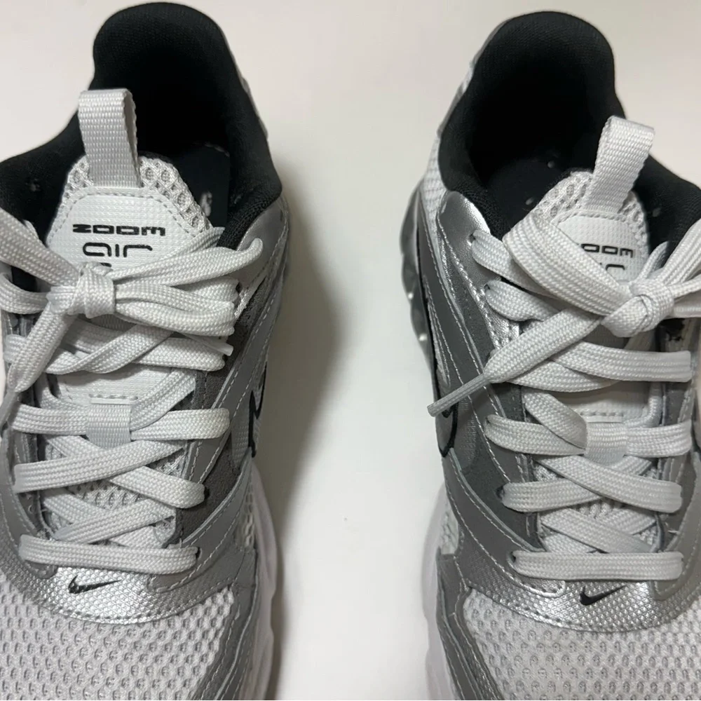 Nike Women's Zoom Air Fire Sneakers - Metallic Silver and White - Size 8 - Picture 11 of 16